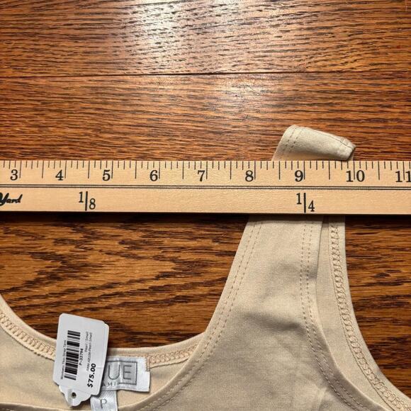 A'nue Thin Strap Tank Top Stretchy Pearl Women's Size Small Made in USA NWT - Picture 9 of 13